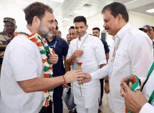 राहुल गांधीका मध्य प्रदेश में स्वागत
